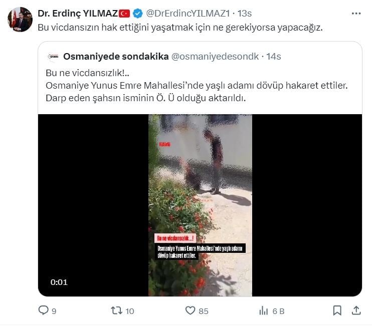 75 yaşındaki adama yerde defalarca tekme attı; Validen 'vicdansız' tepkisi