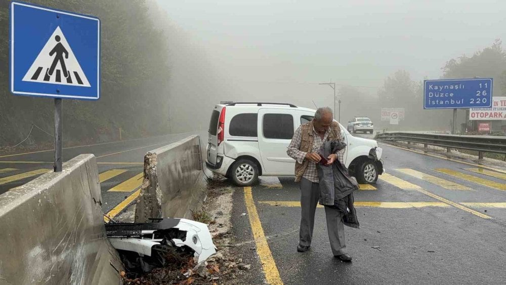 Bolu Dağı’nda kaza: 'Bir anda kaydı...'