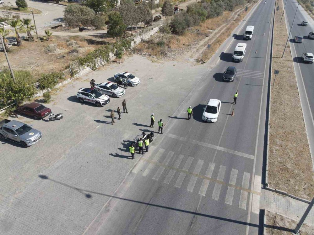 Çine'de motosiklet denetimi: 11 araç trafikten men