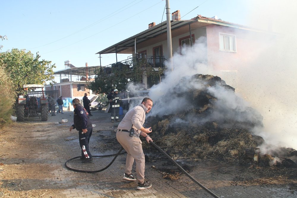 Kula’da saman yangını yürekleri ağza getirdi!