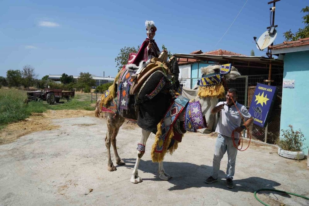 Güreş devesi ile sünnet konvoyu