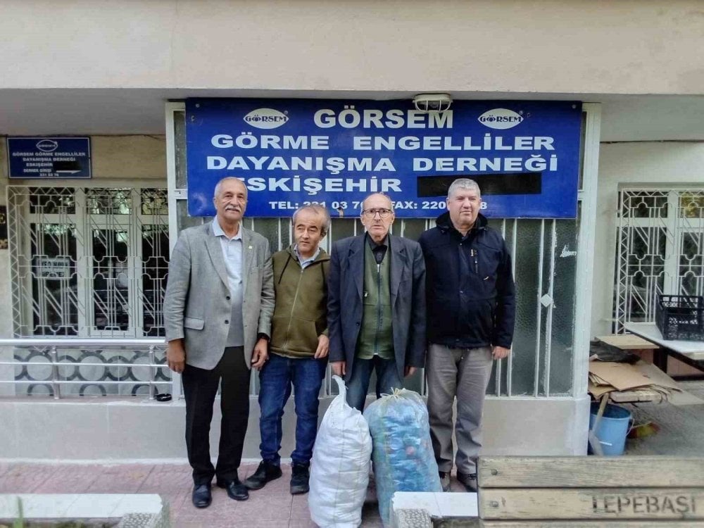 Köy Kültür Evi’nden görme engelliler için kapak bağışı