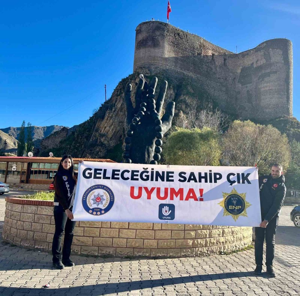 Erzurum'da polisten narko bilgilendirme eğitimi