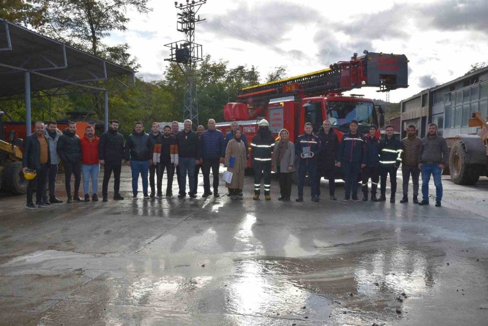 Atakum Belediyesi’nde yangın tatbikatı