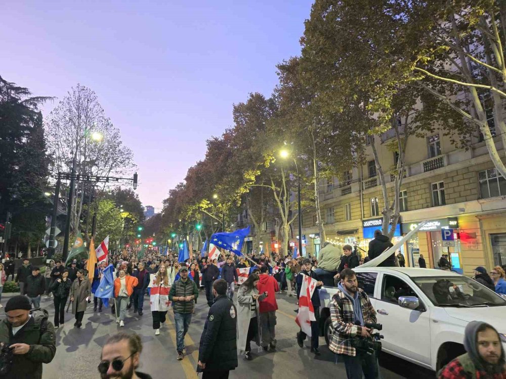 Gürcistan’da muhalefet partilerinden protesto! Yeniden seçim istiyorlar