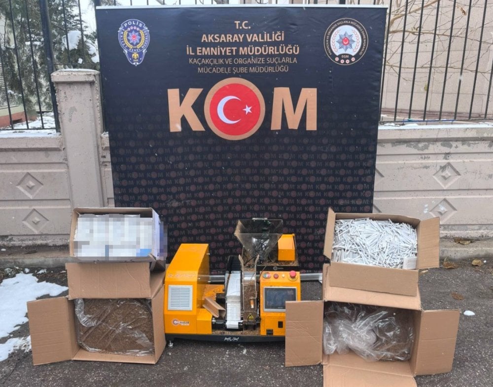 Aksaray'da KOM’ kaçak sigara operasyonu düzenledi