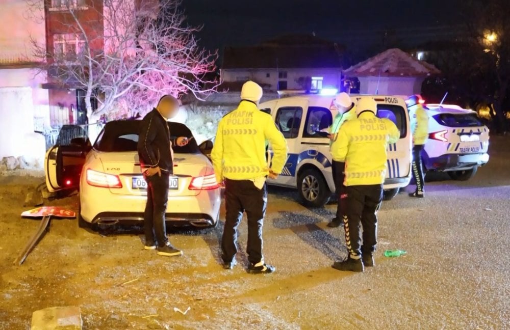 Aksaray’da alkollü sürücü polise ecel terleri döktürdü