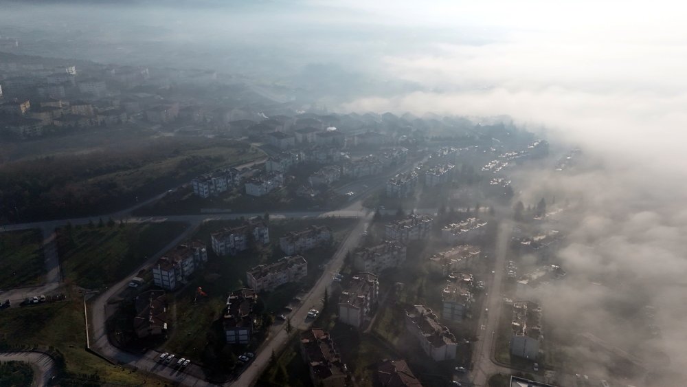 Düzce'de sis etkili oldu