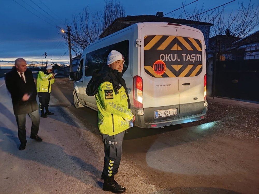 Konya'da okul servislerine sıkı denetim