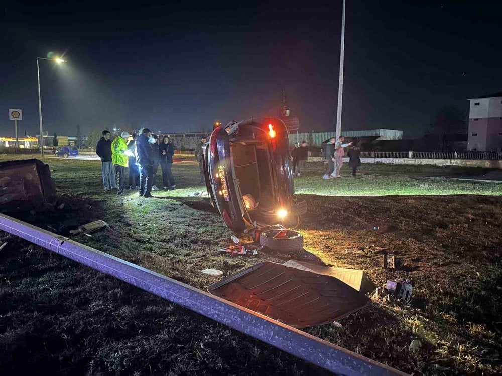 Tekirdağ’da feci kaza! Emniyet kemeri bir kez daha hayat kurtardı