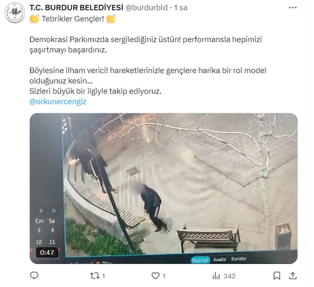 Belediye 'Tebrikler gençler' diye paylaştı! İfşa oldular