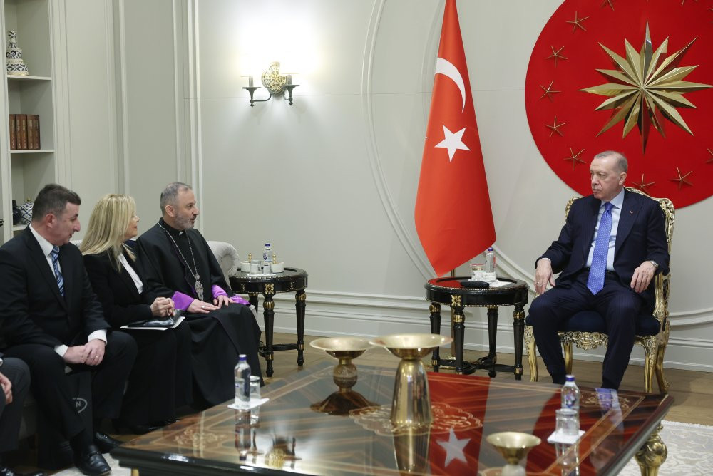 Cumhurbaşkanı Erdoğan, Vartan Kerabaydzar Kirakos Kazancıyan'ı kabul etti