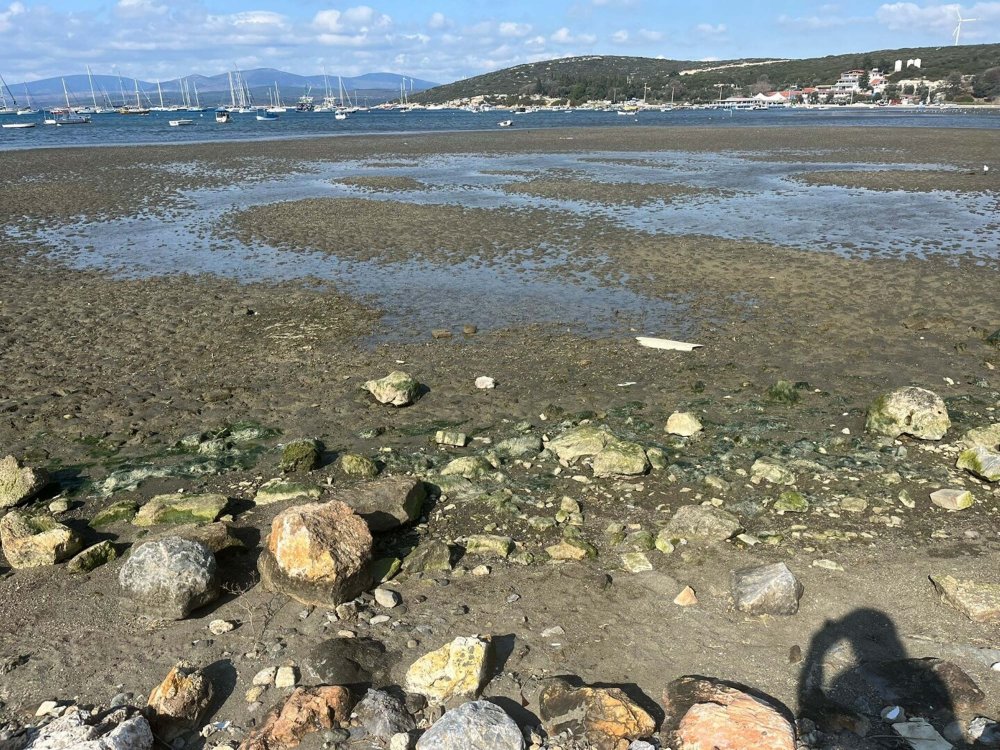 İzmir'de deniz çekilmesi devam ediyor