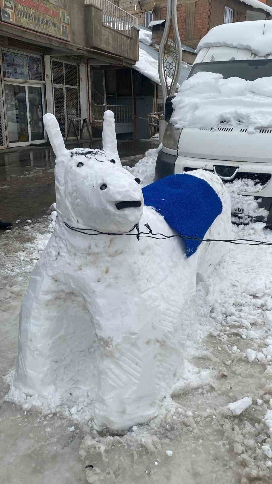 Hakkari gülümseten görüntüler... Bu sefer kardan adam yapılmadı