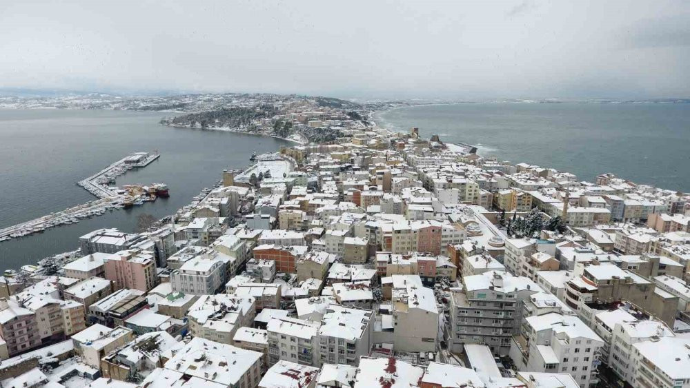 Sinop’a kar manzarası