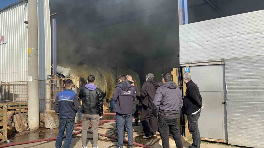 Tekirdağ’da deneme testinde yangın çıktı