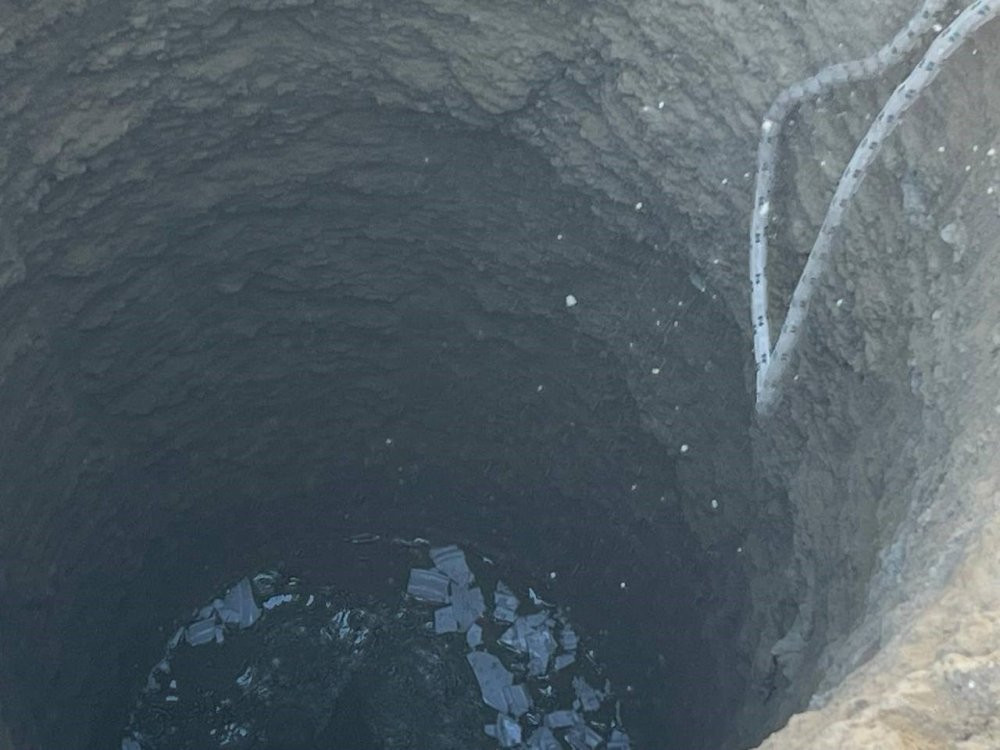 15 metrelik çukurdan mucize kurtuluş