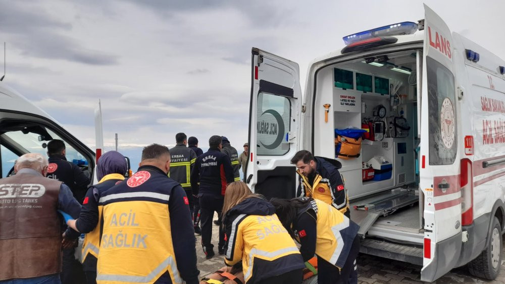 Tokat’ta 60 metrelik uçurumda can pazarı