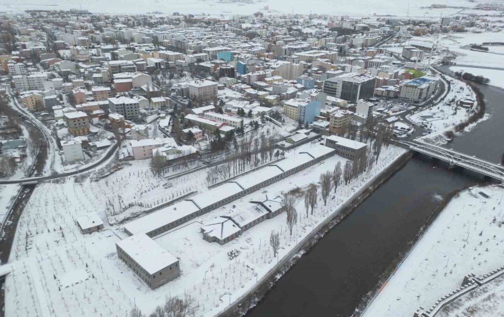 Ardahan beyaza büründü: Dronla görüntülendi