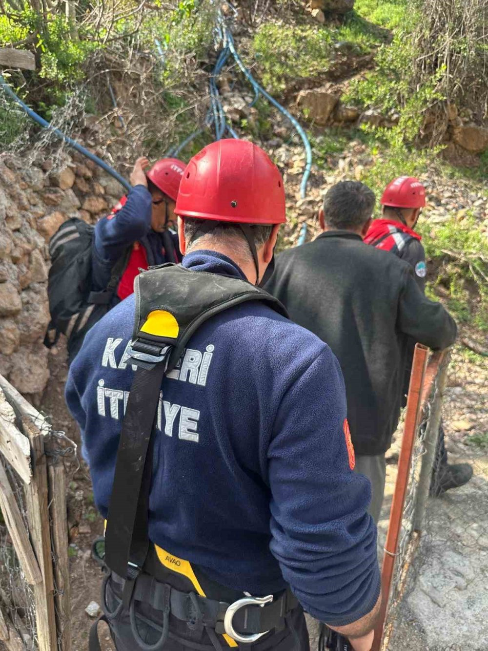 Kapuzbaşı Şelaleleri’nde nefes kesen kurtarma!
