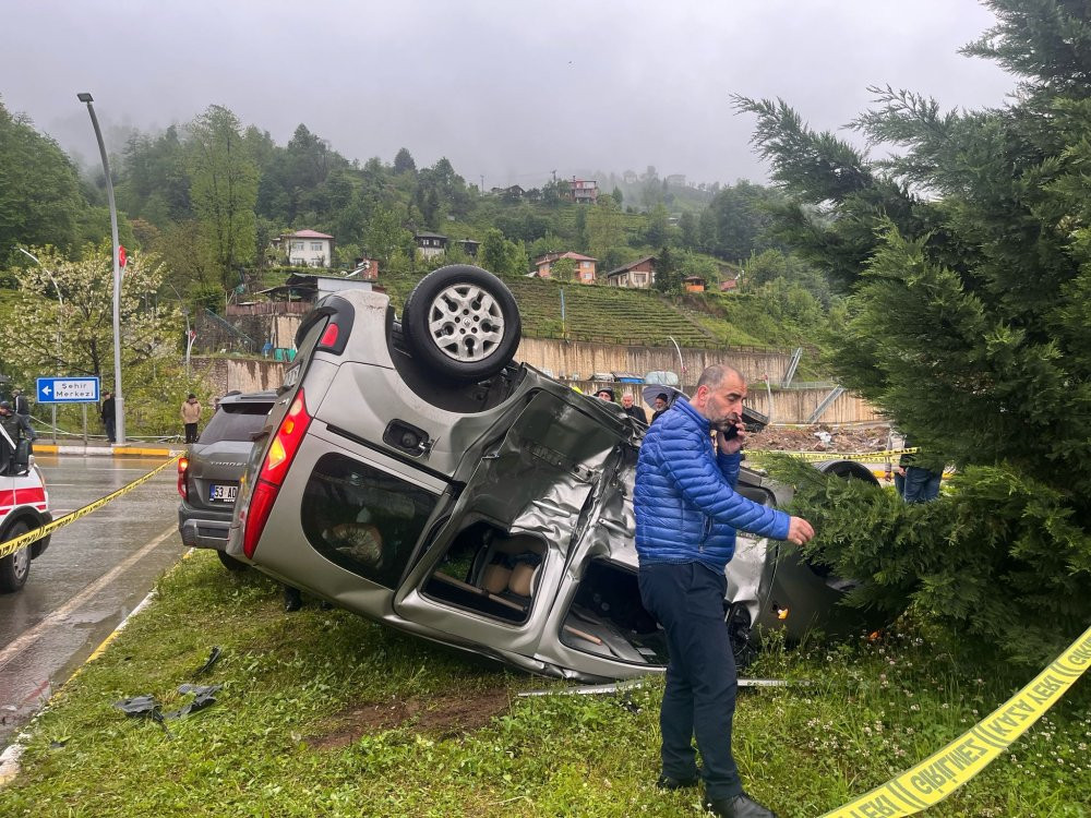 Rize'de feci kaza! Yaşlı adam hayatını kaybetti!