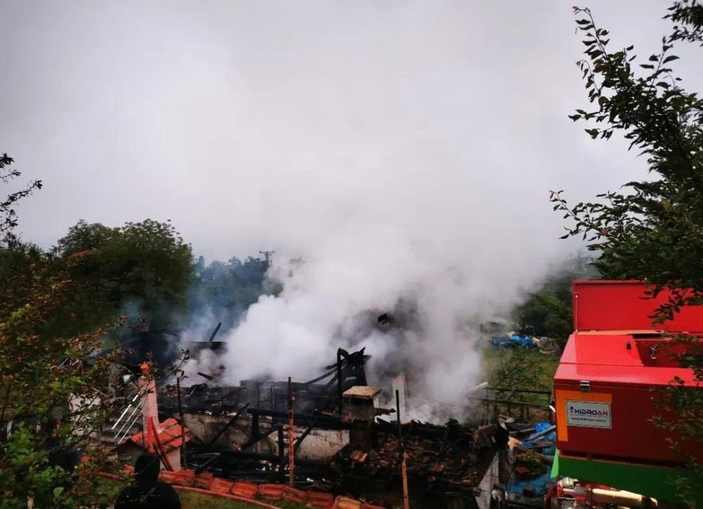 Ahşap yangında küle öndü!