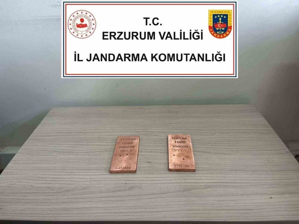 Erzurum'da sahte külçe operasyonu!