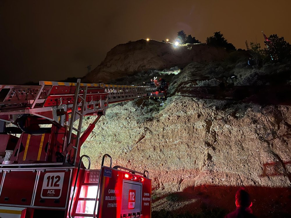 Uçurumunda korku dolu anlar! Kalede can pazarı