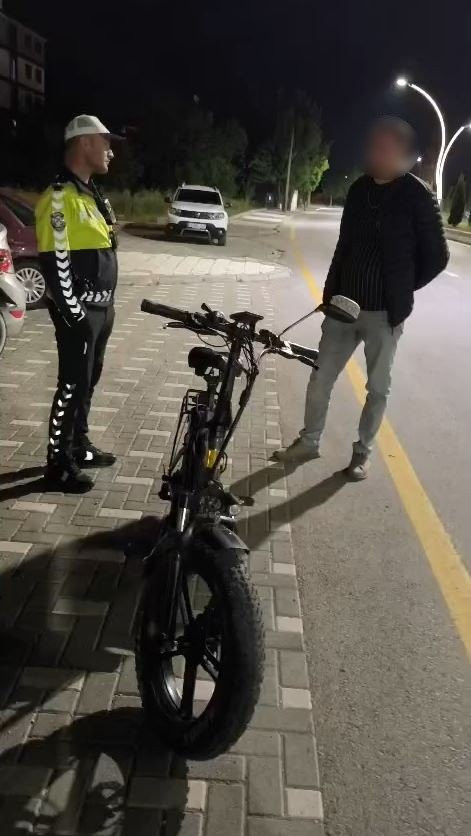 Bolu’da alkollü bisiklet sürücüsüne şok ceza