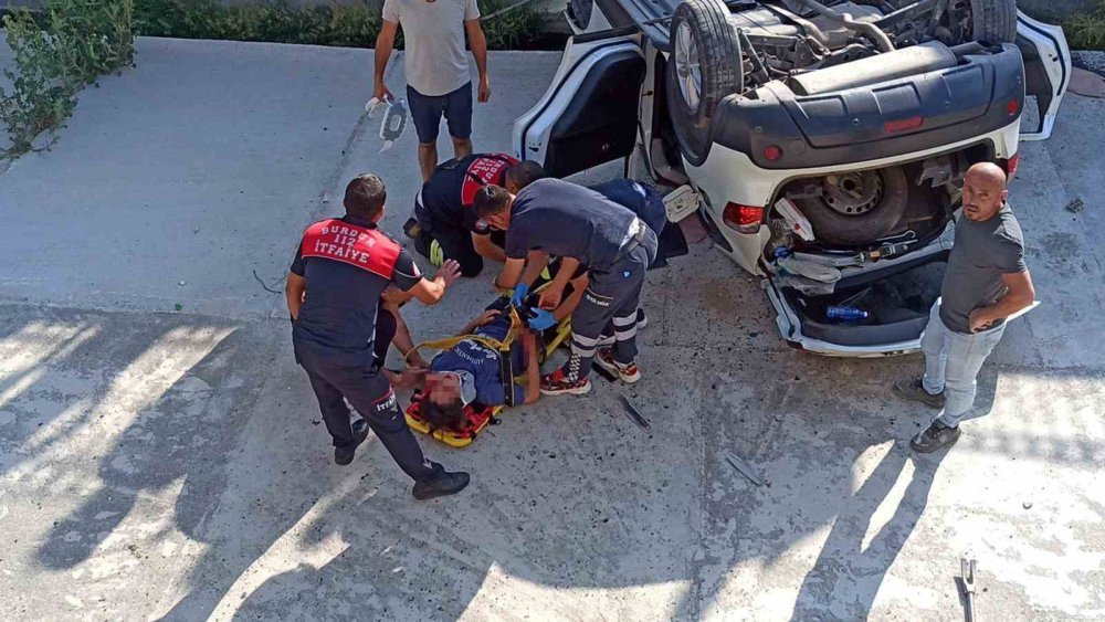 Dere yatağına uçan araçta mucize kurtuluş