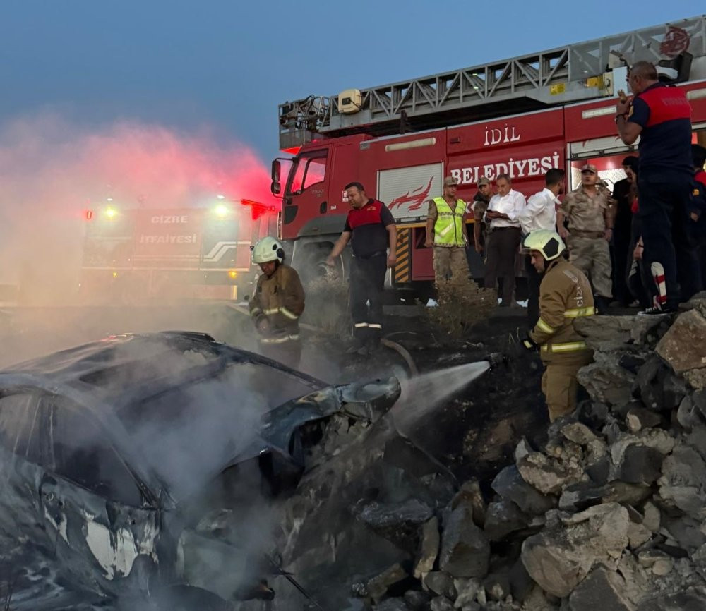 Kayaya çarpan küle döndü! Sürücü alevler içinde kaldı