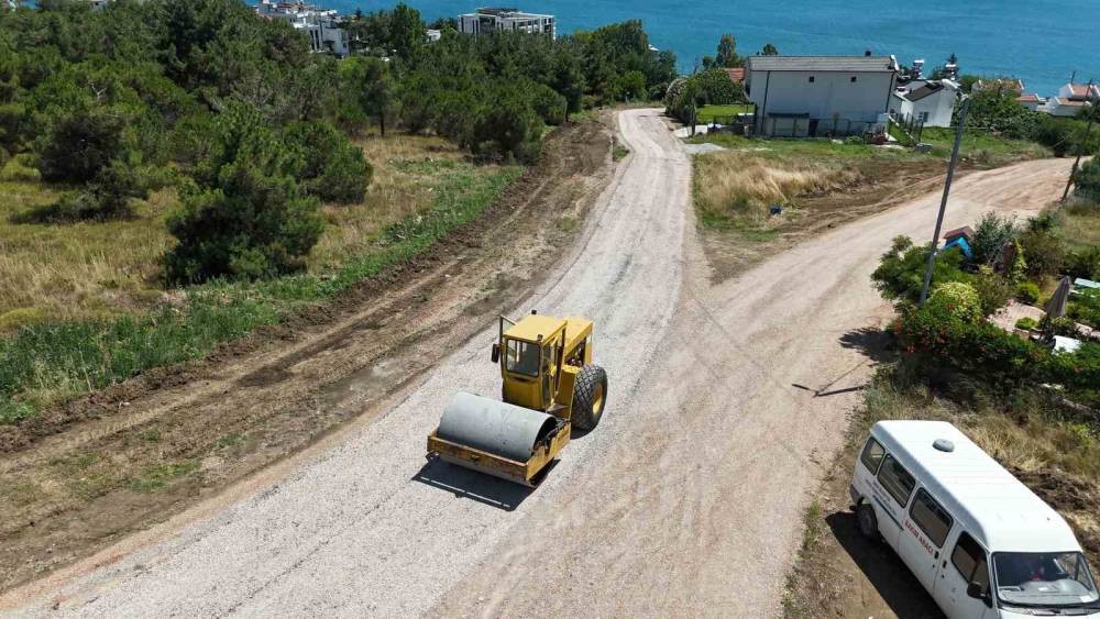 Sinop’ta asfalt kaplama devam ediyor