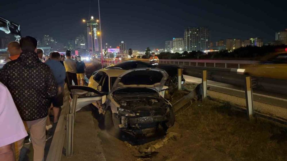 Makas atan araç kazaya neden oldu!