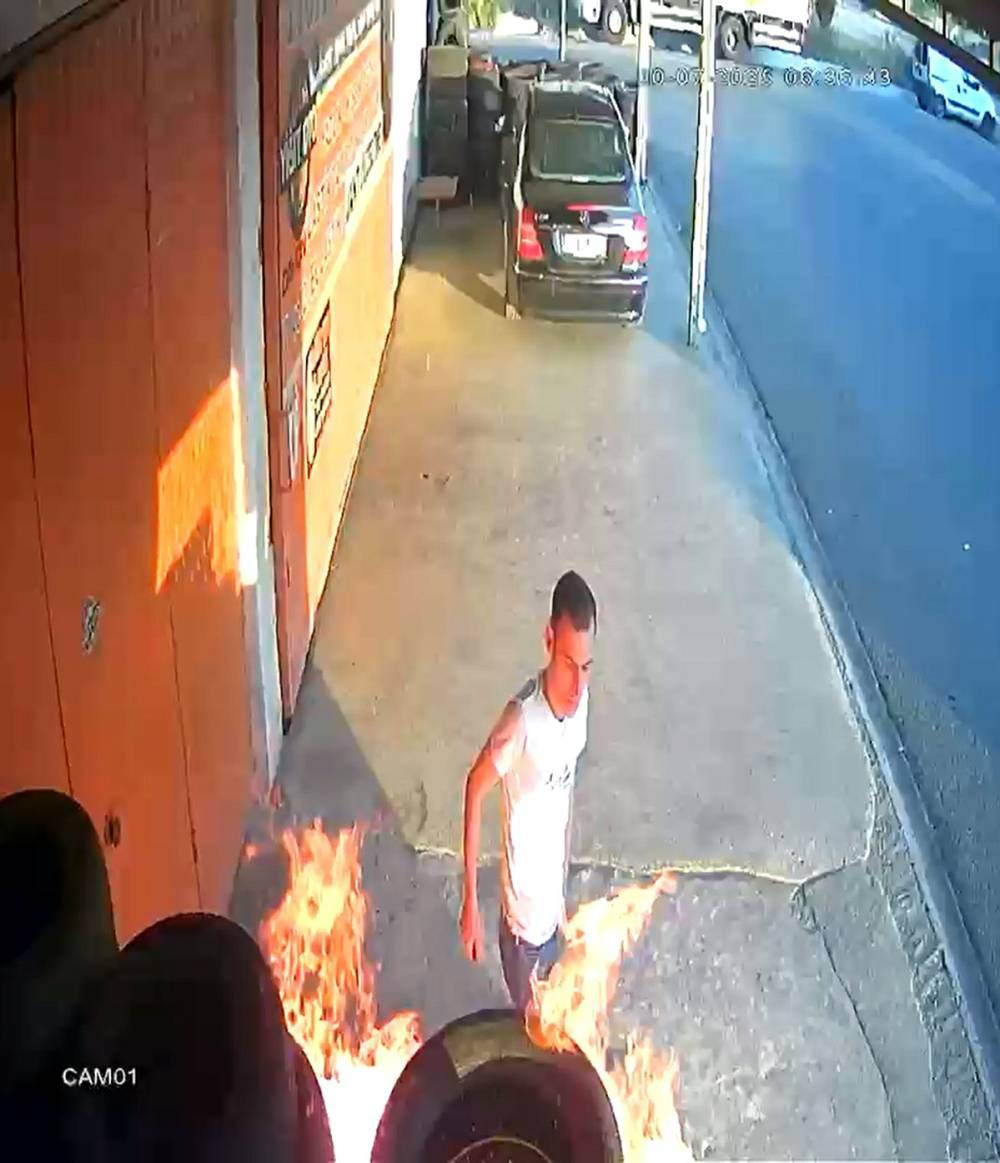 Kırklareli’de şok olay! Lastikler ateşe verdi