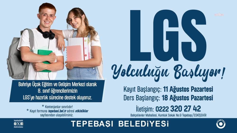 LGS’ye hazırlıkta Tepebaşı Belediyesi'nden destek! Kayıtlar başlıyor
