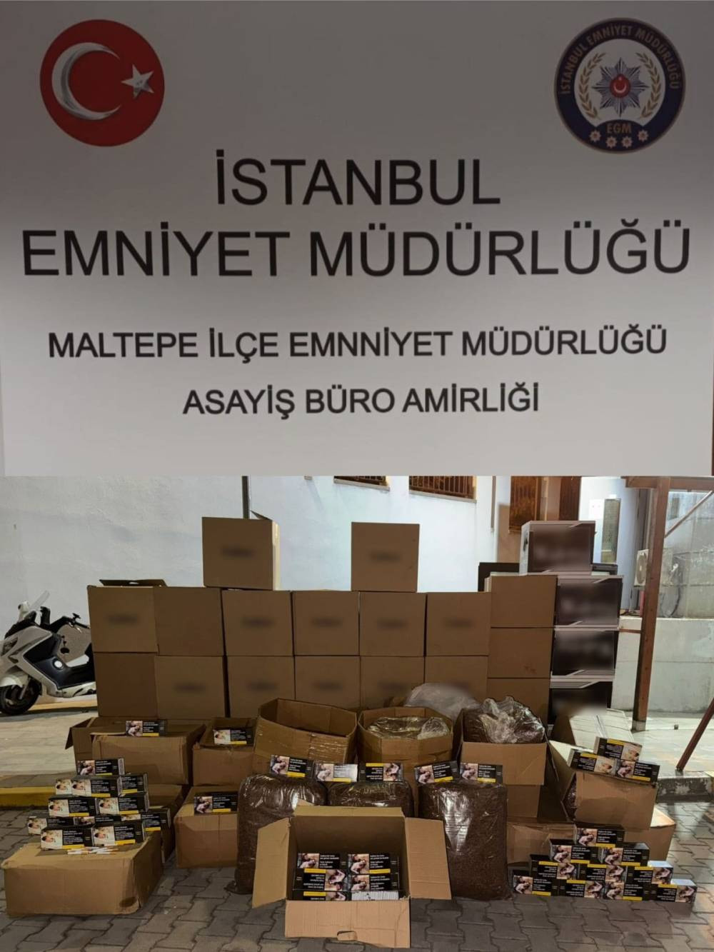 İstanbul'da kaçak sigara imalathanesine baskın