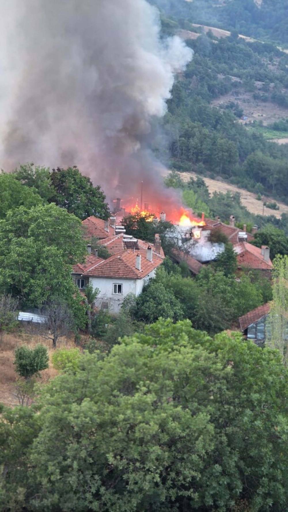 Yangın köyü yıktı! 15 evden geriye hiçbir şey kalmadı