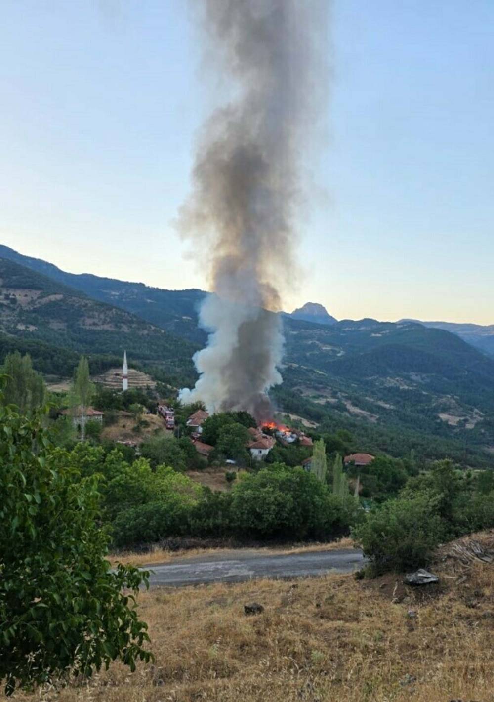 Yangın köyü yıktı! 15 evden geriye hiçbir şey kalmadı