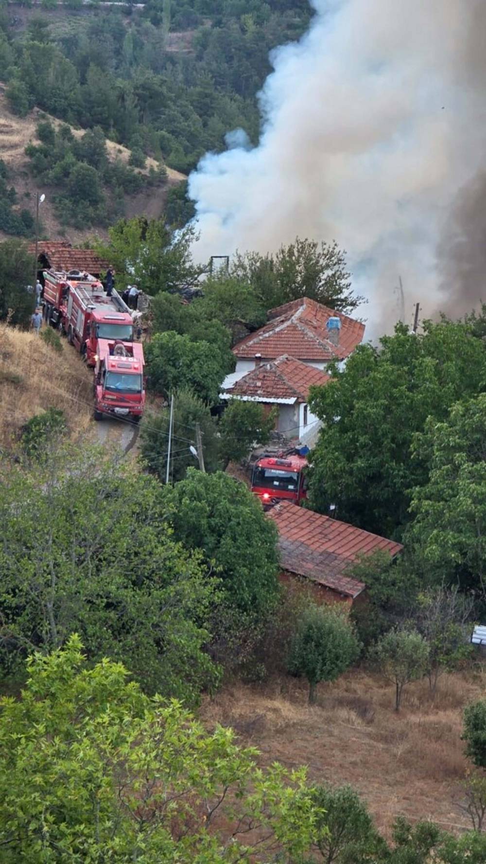 Yangın köyü yıktı! 15 evden geriye hiçbir şey kalmadı