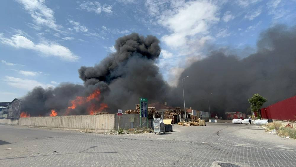 Eskişehir’de alevler durdurulamadı! Fabrikalar kül oldu