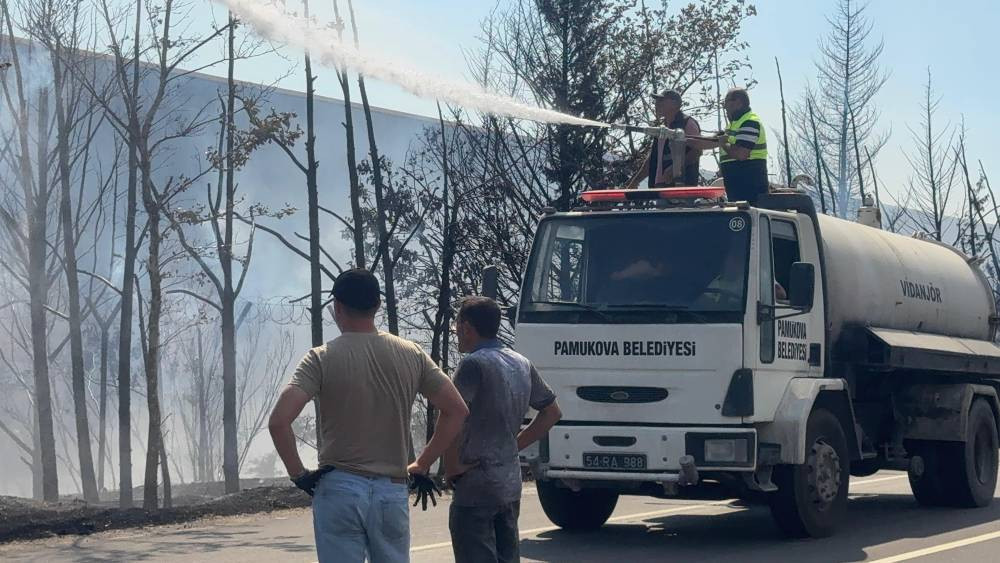 Ağaçlık alanda çıkan yangın korkuttu!