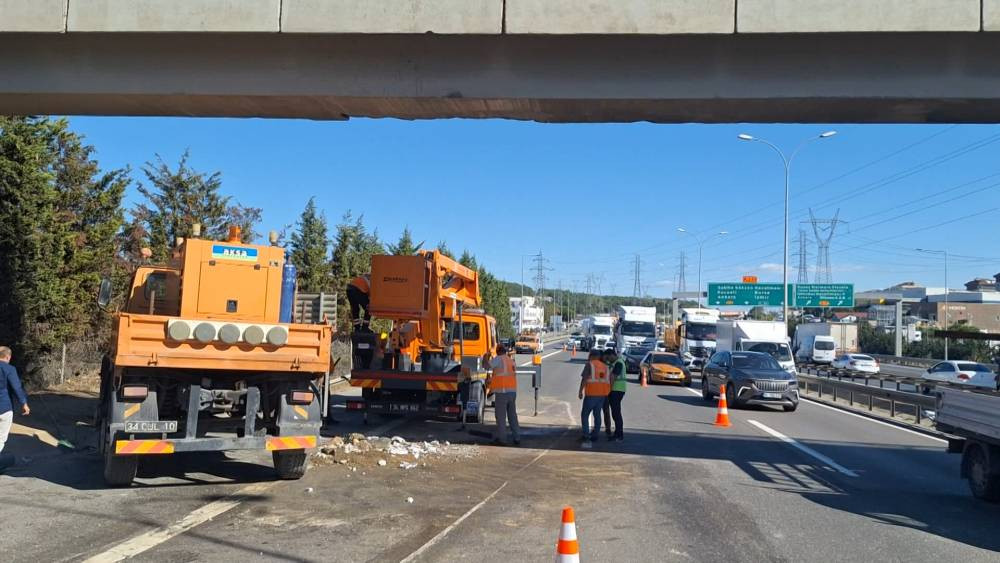 TEM’de damper şoku! TIR sürücüsü yaralandı