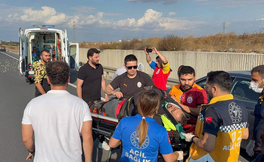 Emniyet yeridinde kaza: Motosiklet sürücüsü yaralı!