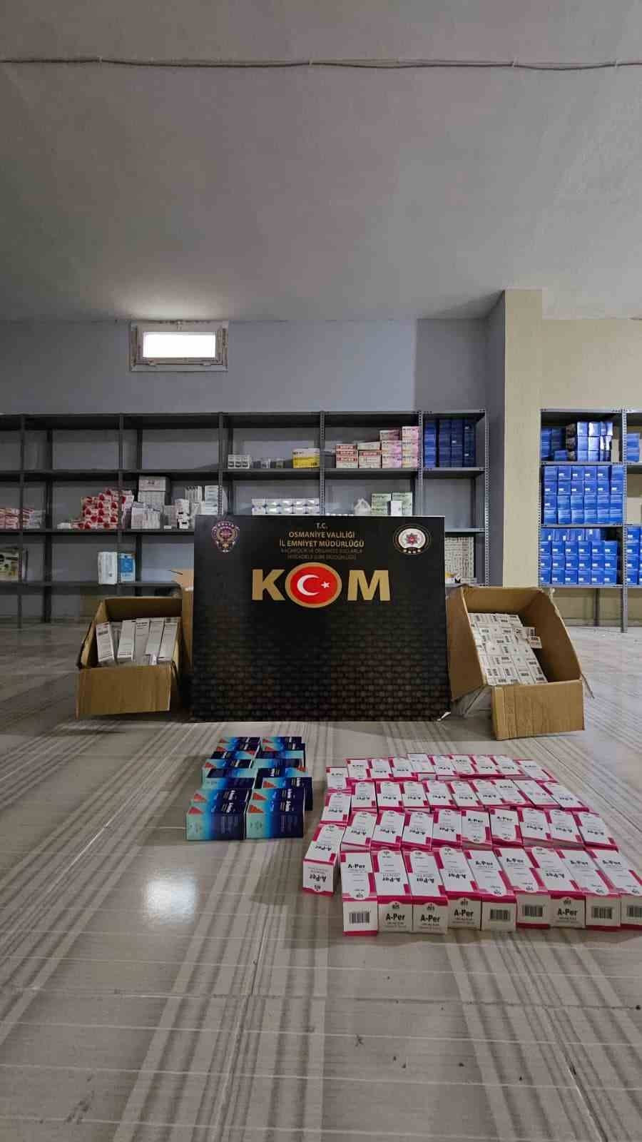 Osmaniye'de ilaç operasyonu! Polis binlercesini ele geçirildi