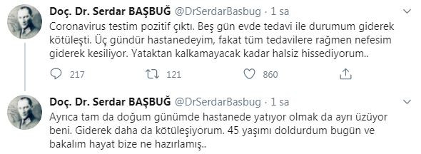 Doçent Doktor Serdar Başbuğ 1 saat önce bu mesajı attı: 45 yaşındayım nefesim giderek kesiliyor - Resim : 1
